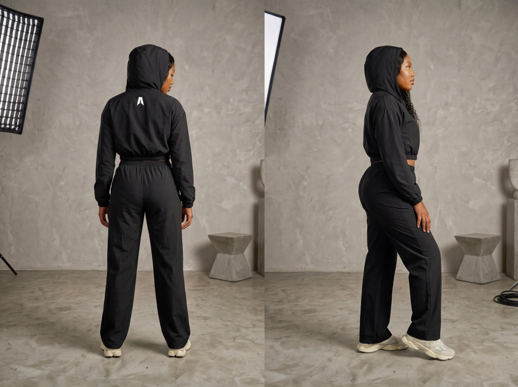 Long Sleeve Crop Top Wide Leg Pants Set Women - 2 Piece Lounge Matching Set