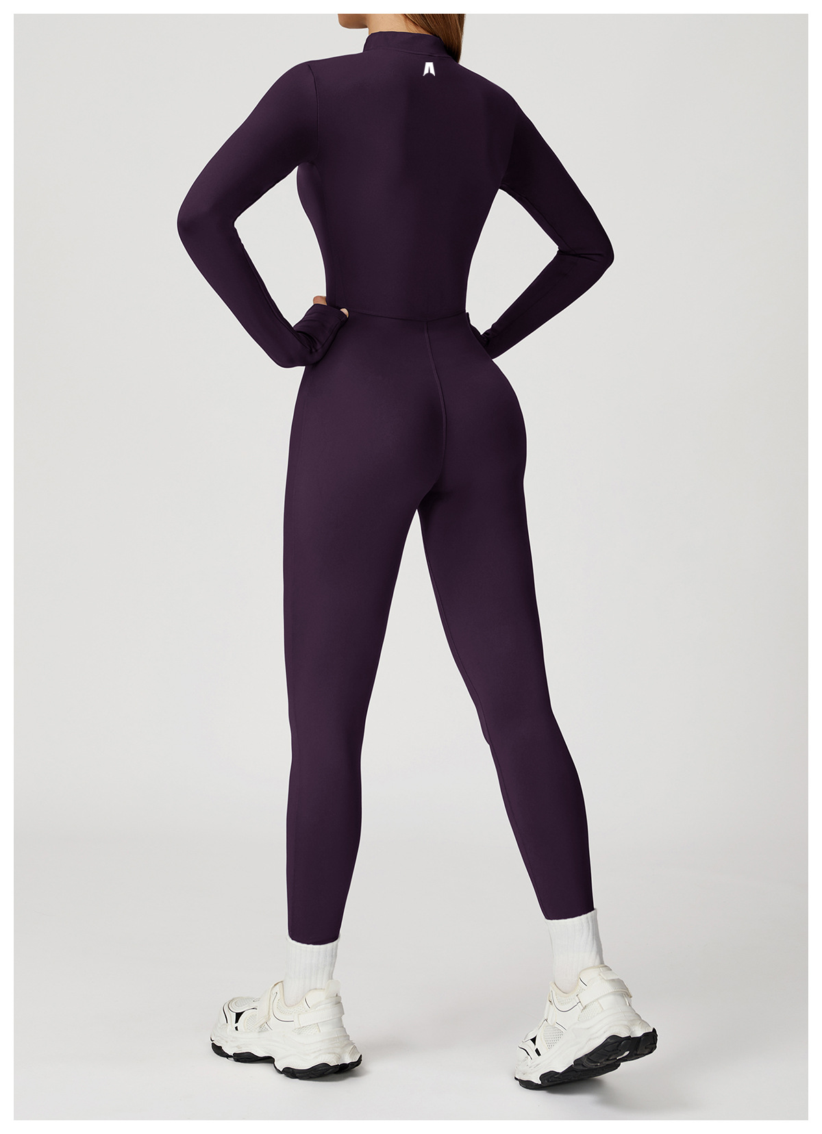 Sculpt Zip Long Sleeve Jumpsuit – Signature Contour One-Piece Activewear