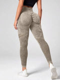 Women’s High Waist Seamless Yoga Leggings – Quick Dry Butt Lifting Gym Running Tights, Slim Fit Workout Pants