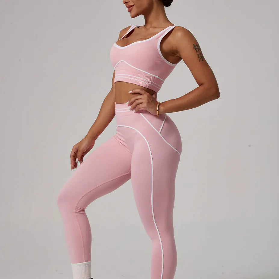 Women's Seamless Yoga Set - Sports Bra & High Waist Leggings Activewear