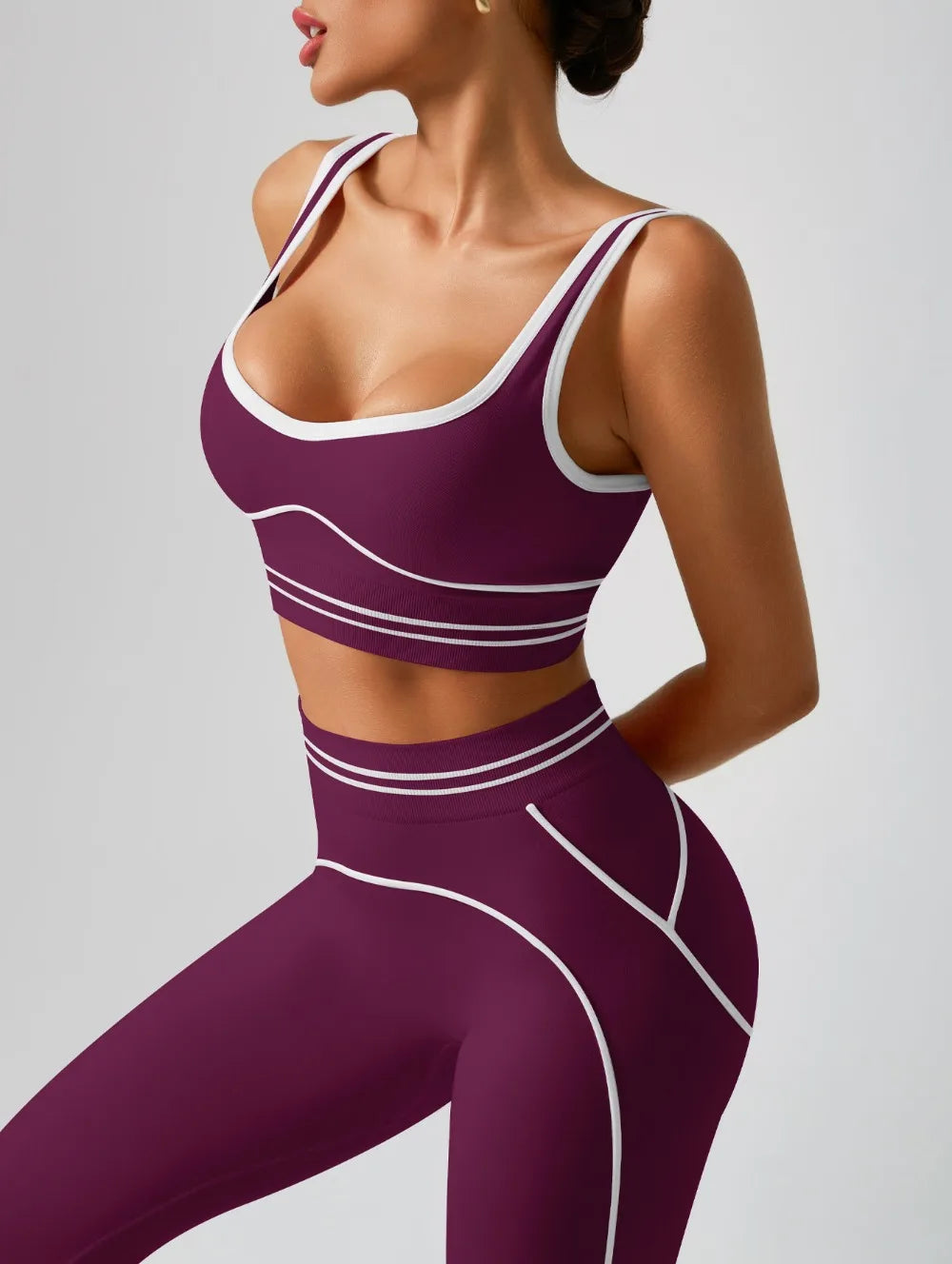 Women's Seamless Yoga Set - Sports Bra & High Waist Leggings Activewear