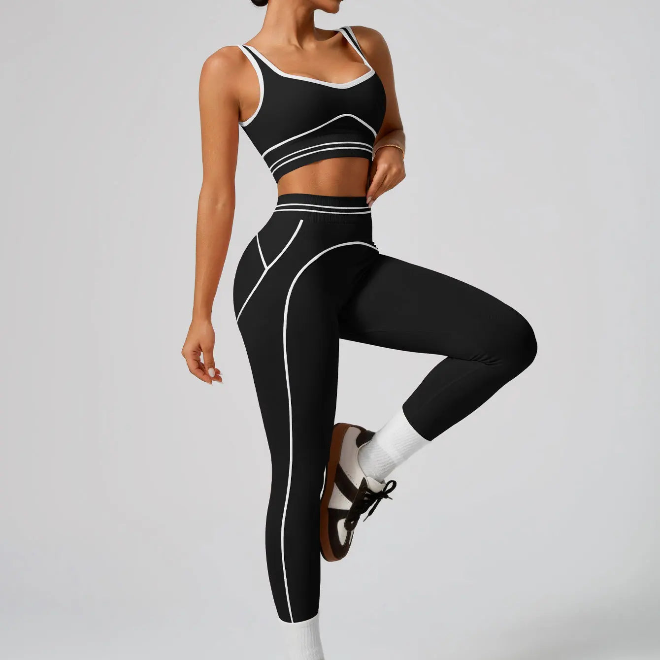 Women's Seamless Yoga Set - Sports Bra & High Waist Leggings Activewear