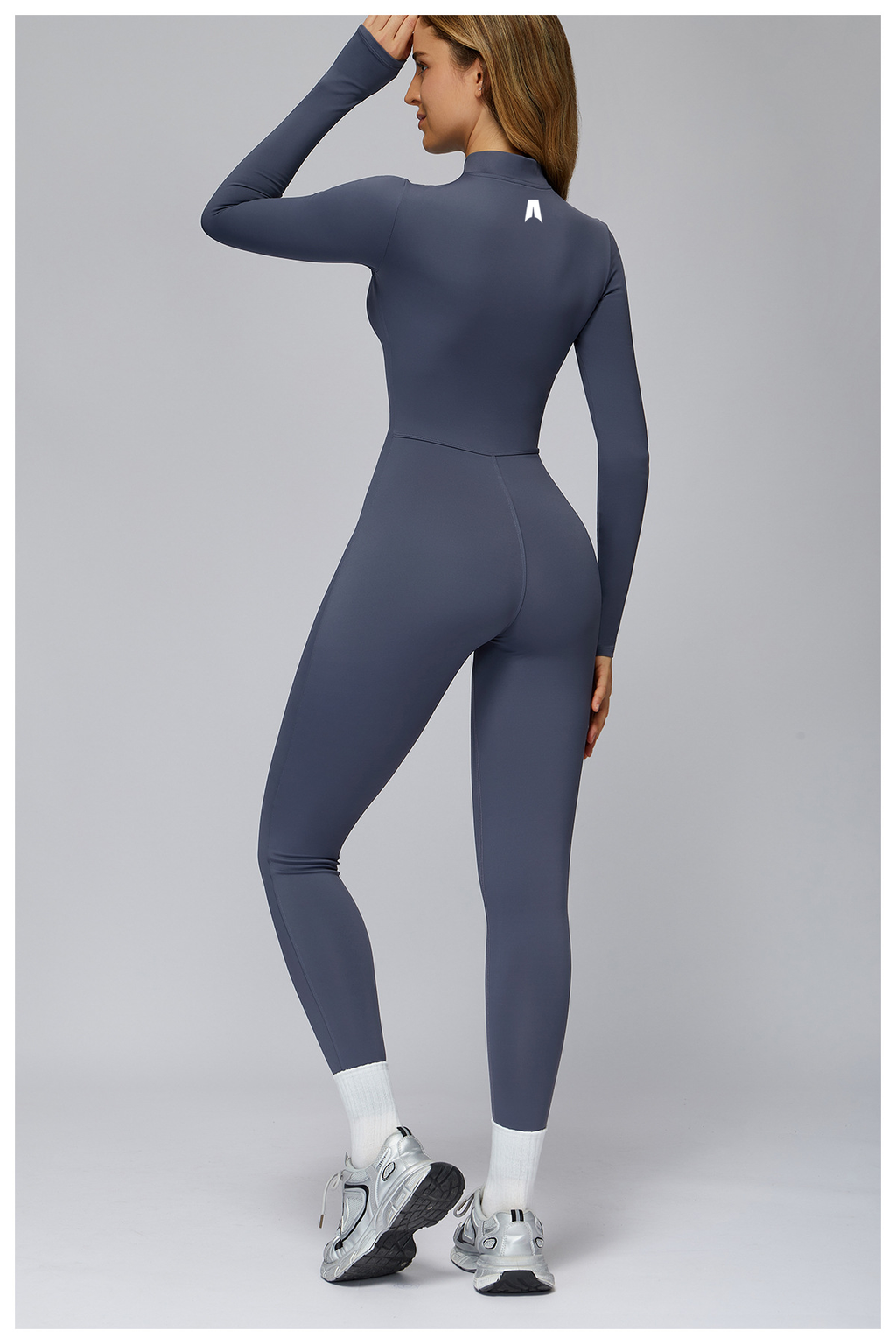 Sculpt Zip Long Sleeve Jumpsuit – Signature Contour One-Piece Activewear