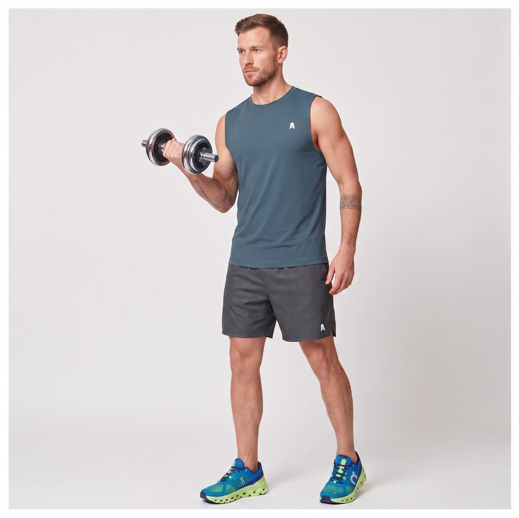 Men's Premium Muscle Fit Tank Top - Breathable Gym Workout Sleeveless Shirt