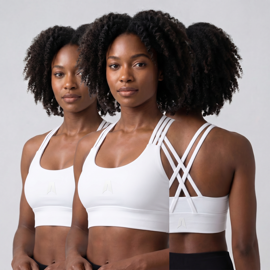 Strappy Criss-Cross Sports Bra for Women - Support Yoga & Gym Activewear - Amenos sports bra