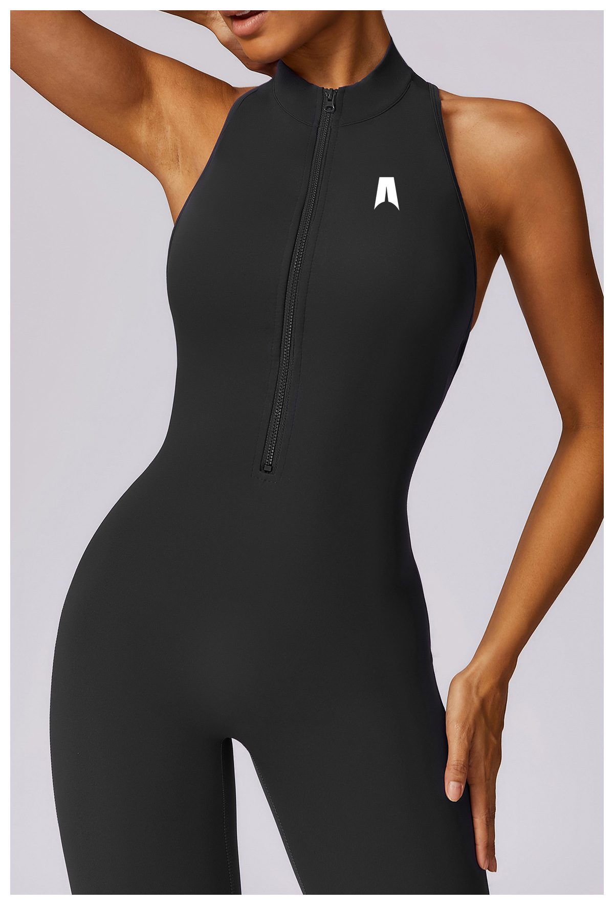 Women's Seamless Scrunch Butt Activewear Jumpsuit - Short Sleeve Fitness Bodysuit with Backless Design