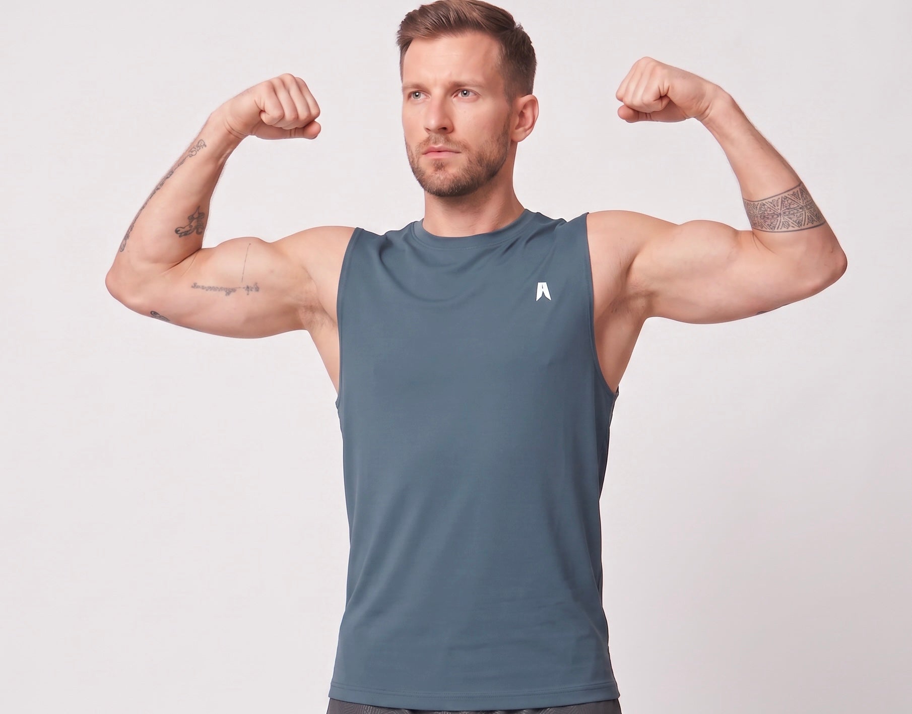Men's Premium Muscle Fit Tank Top - Breathable Gym Workout Sleeveless Shirt